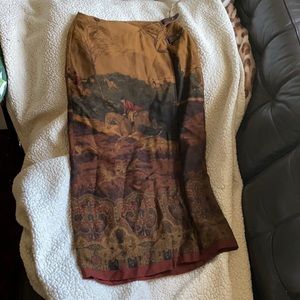 Vintage Ralph Lauren equestrian midi skirt